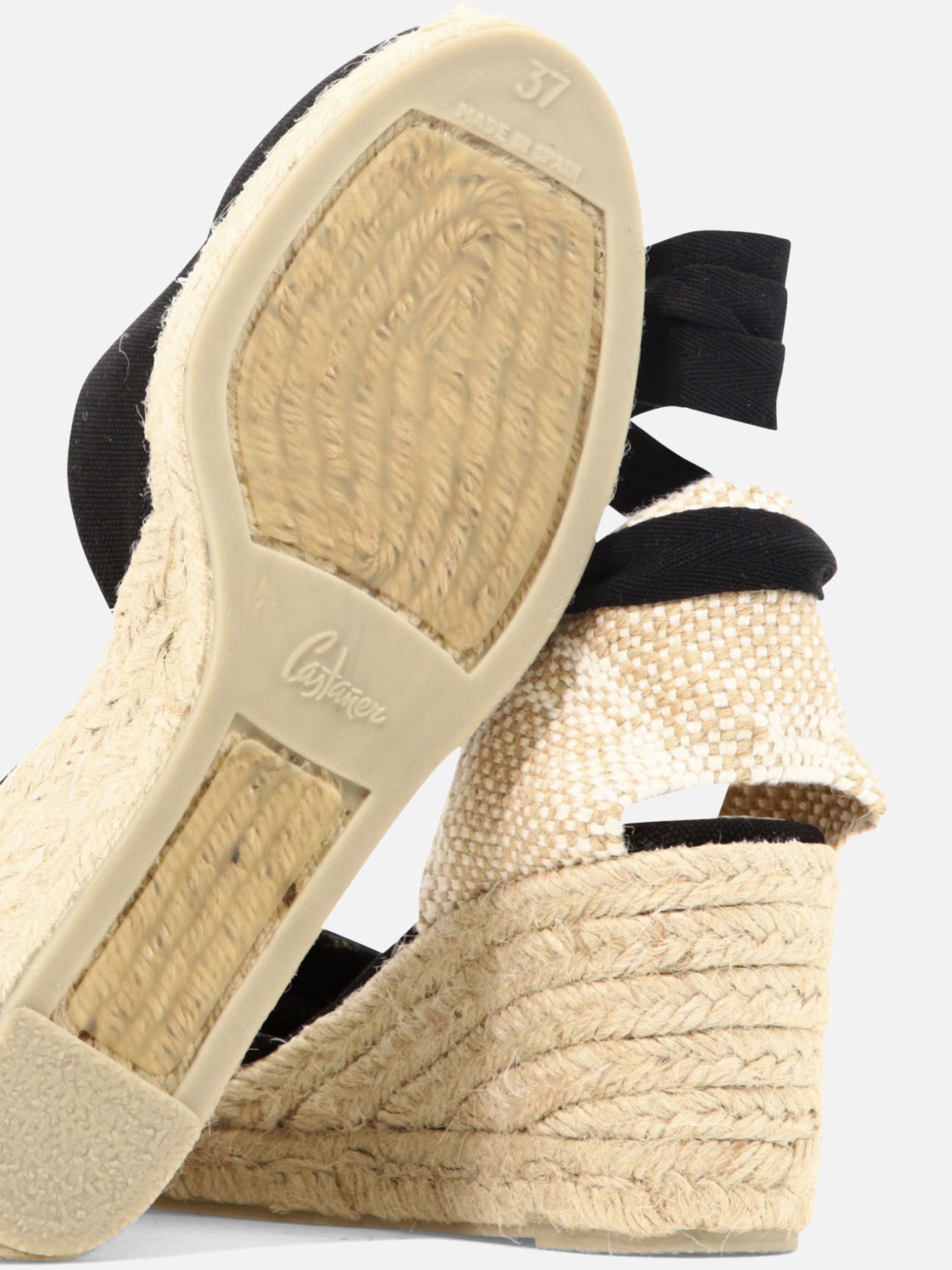 Heeled espadrilles 100% organic cotton - 100% rubber Black - Castañer Women | PDP | VIETTI Online Store | Zoom-Modal_5