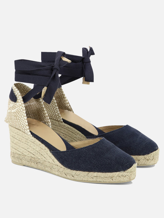 Heeled espadrilles 100% organic cotton - 100% rubber Blue - Castañer Women | PLP | VIETTI Online Store | 2