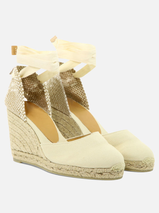 Heeled espadrilles 100% organic cotton - 100% rubber White - Castañer Women | PLP | VIETTI Online Store | 2