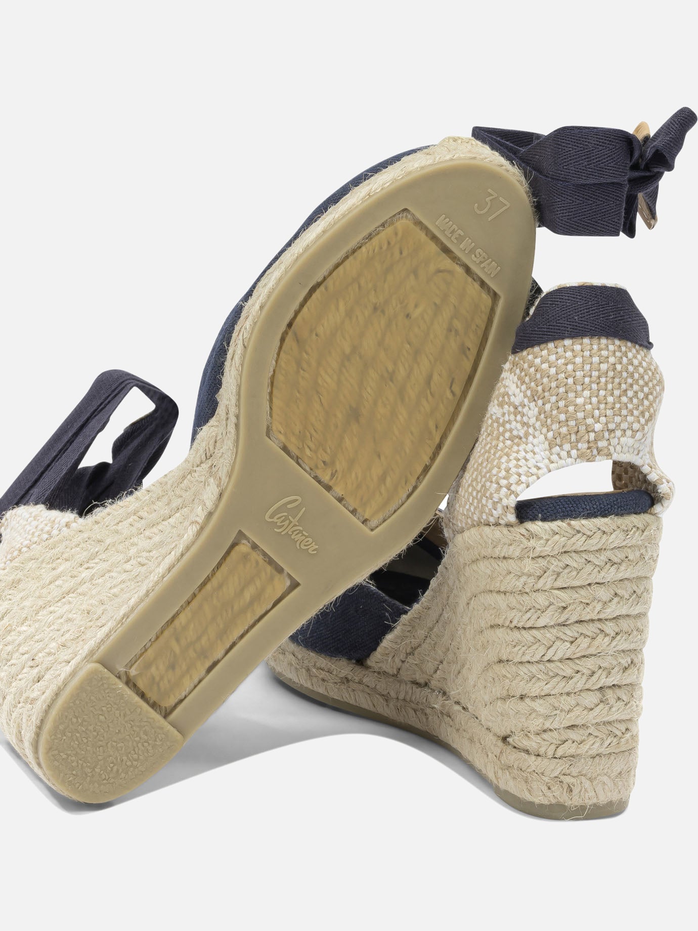 Heeled espadrilles 100% cotton - 100% rubber Blue - Castañer Women | PDP | VIETTI Online Store | Zoom-Modal_5