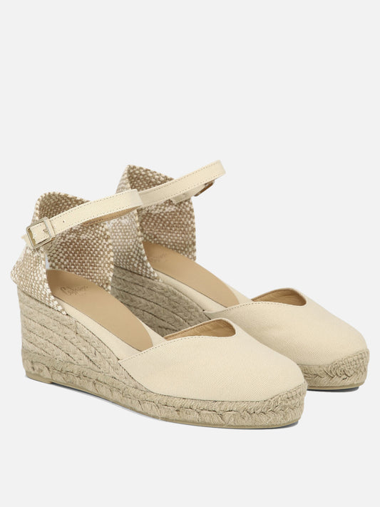 Heeled espadrilles 100% organic cotton - 100% rubber Beige - Castañer Women | PLP | VIETTI Online Store | 2