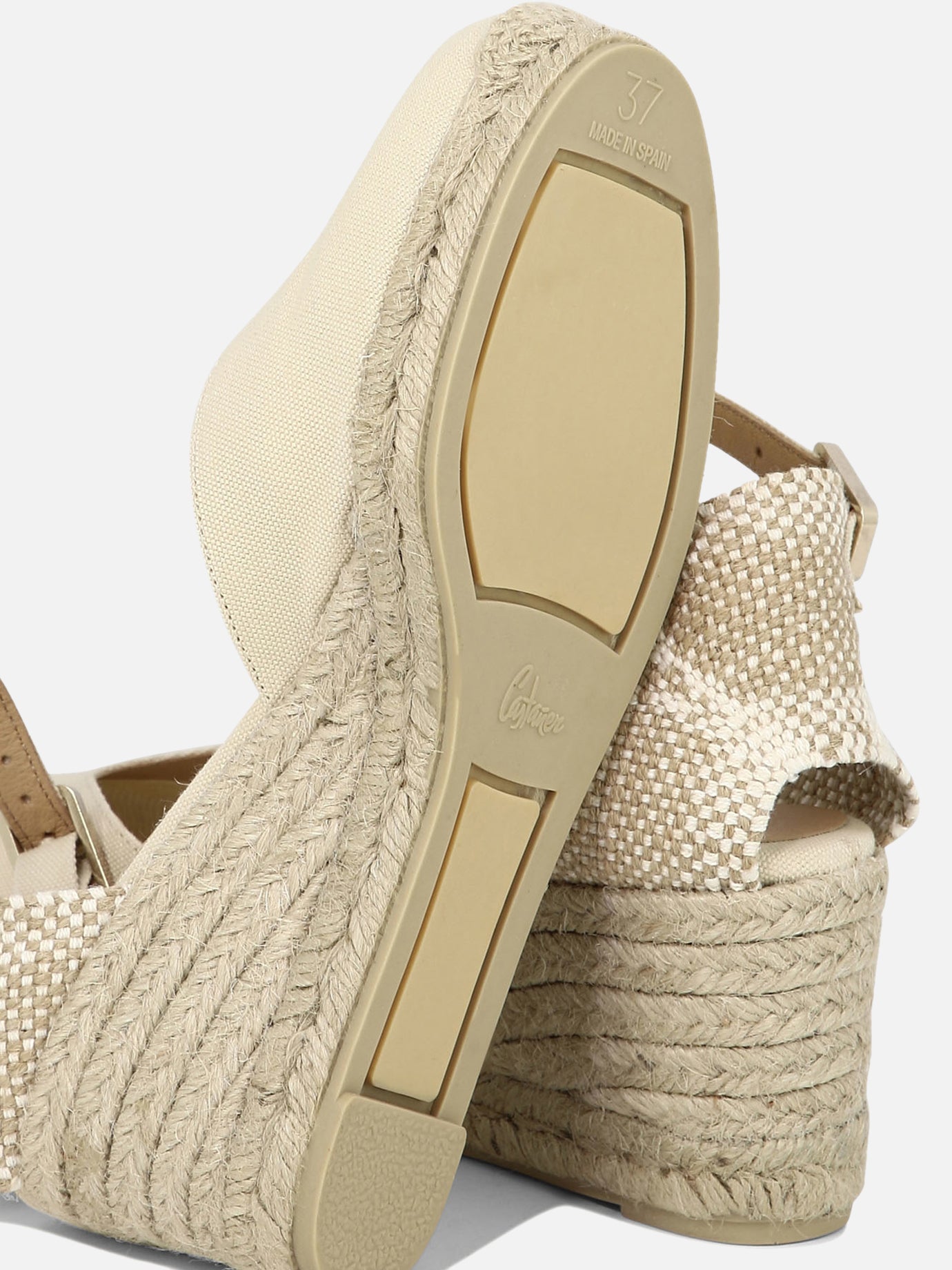 Heeled espadrilles 100% organic cotton - 100% rubber Beige - Castañer Women | PDP | VIETTI Online Store | Zoom-Modal_5