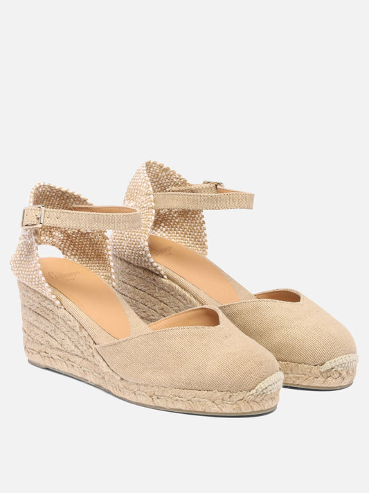 Heeled espadrilles 100% organic cotton - 100% rubber Beige - Castañer Women | PLP | VIETTI Online Store | 2