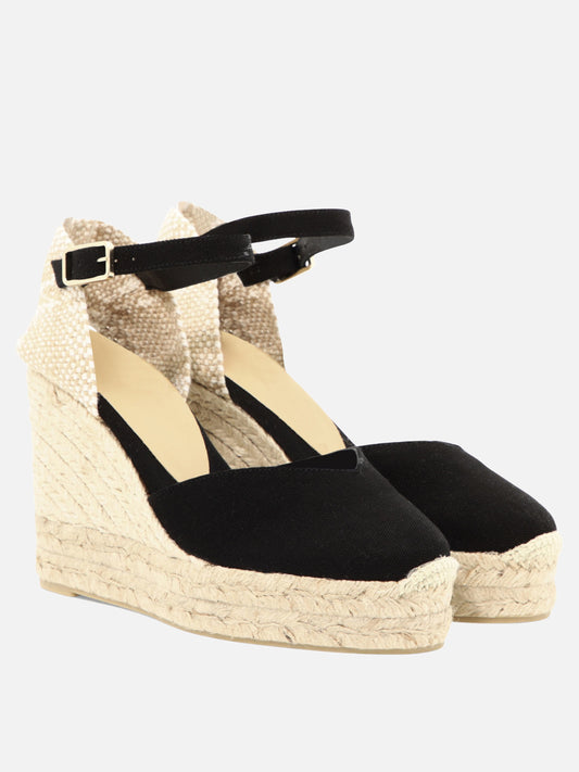Heeled espadrilles 100% cotton - 100% rubber Black - Castañer Women | PLP | VIETTI Online Store | 2