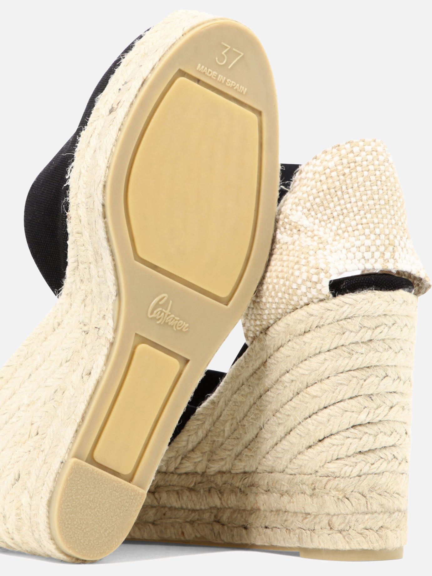 Heeled espadrilles 100% cotton - 100% rubber Black - Castañer Women | PDP | VIETTI Online Store | Zoom-Modal_5