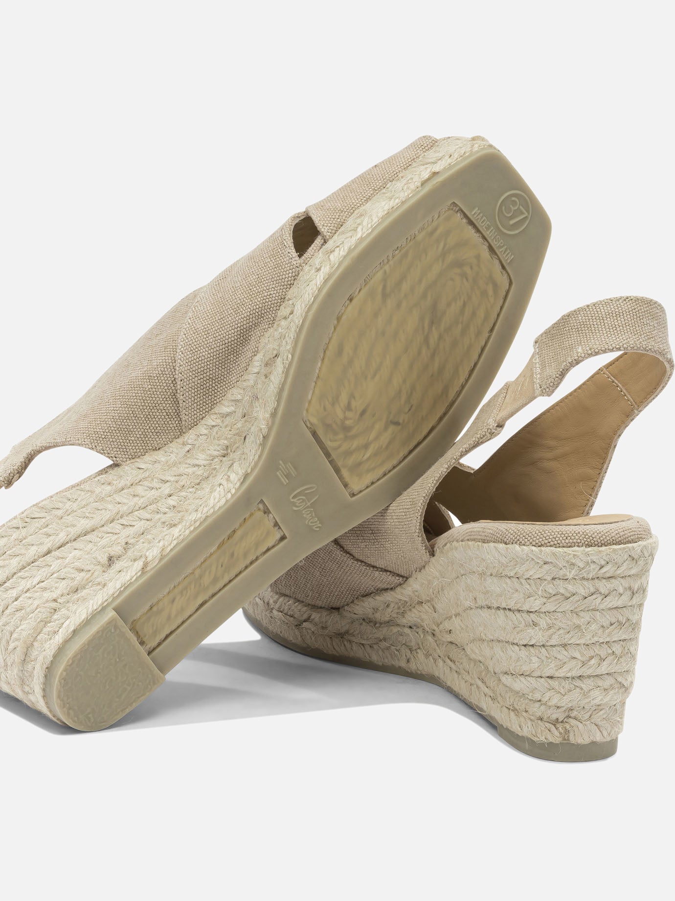 Heeled espadrilles 100% cotton - 100% rubber Beige - Castañer Women | PDP | VIETTI Online Store | Zoom-Modal_5