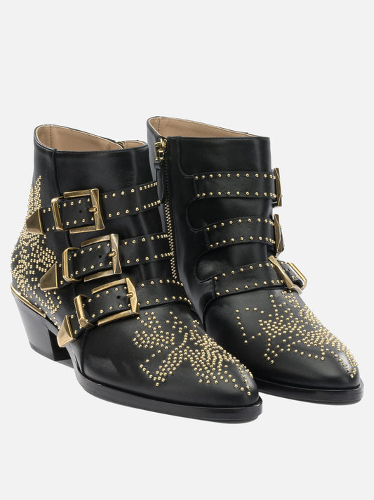 Zipped boots 88% calf leather 12% goat leather - 100% calf leather Black - Chloé Women | PLP | VIETTI Online Store | 2