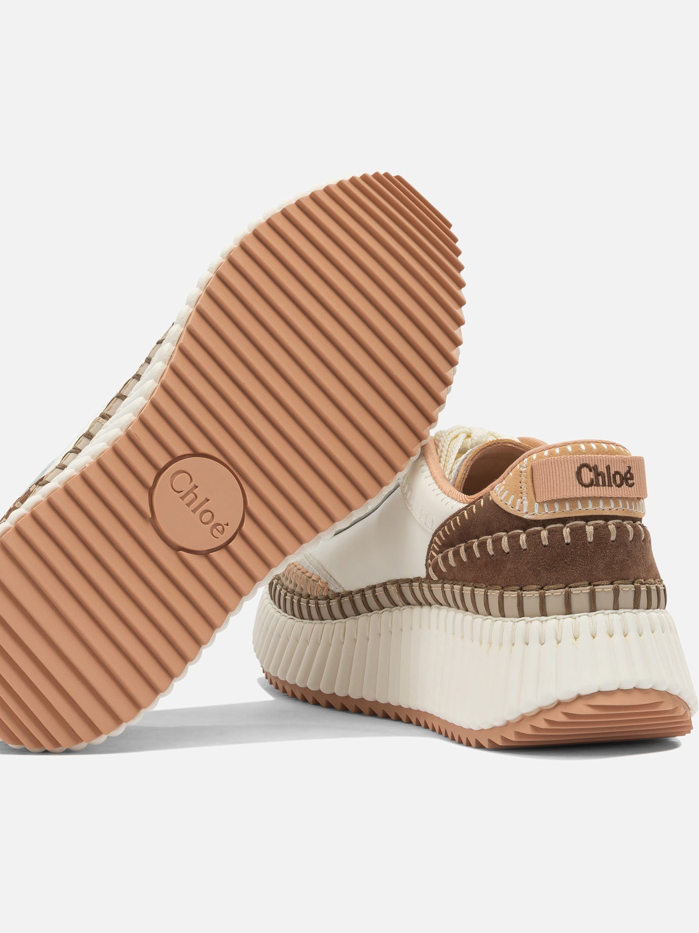 Low top sneakers 95% polyester 5% elastane - 100% ethylene vinyl acetate Beige - Chloé Women | PDP | VIETTI Online Store | Zoom-Modal_5