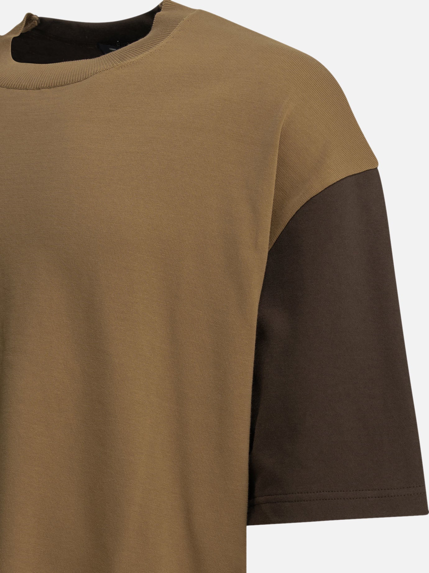 Crewneck t-shirts Patchwork Brown - Comme Des Garçons Homme Men | PDP | VIETTI Online Store | Zoom-Modal_4