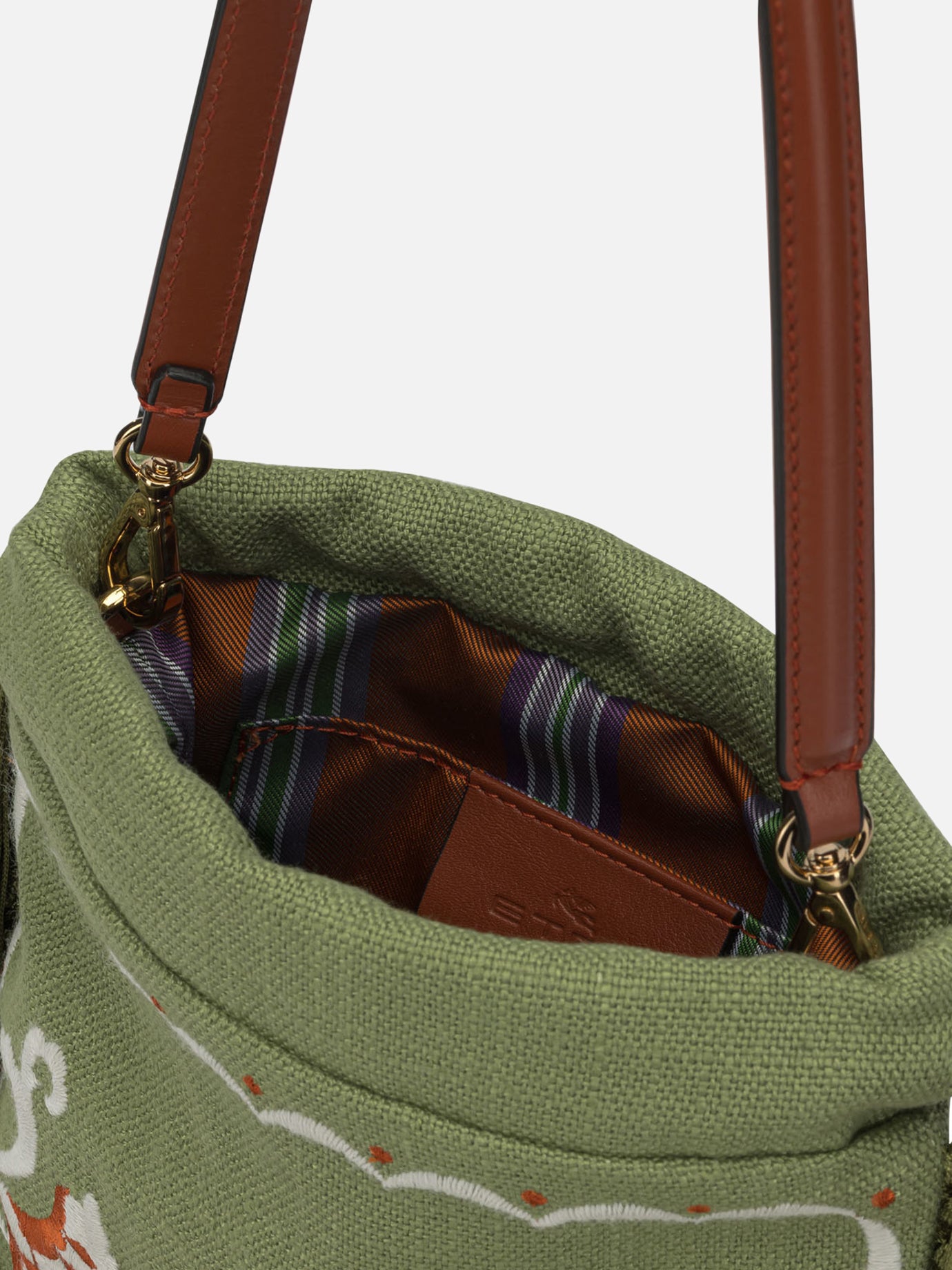 Small bags 70% linen 30% viscose - Other fabric: 90% wool 10% viscose - Other fabric: 100% acetate Green - Etro Women | PDP | VIETTI Online Store | Zoom-Modal_5