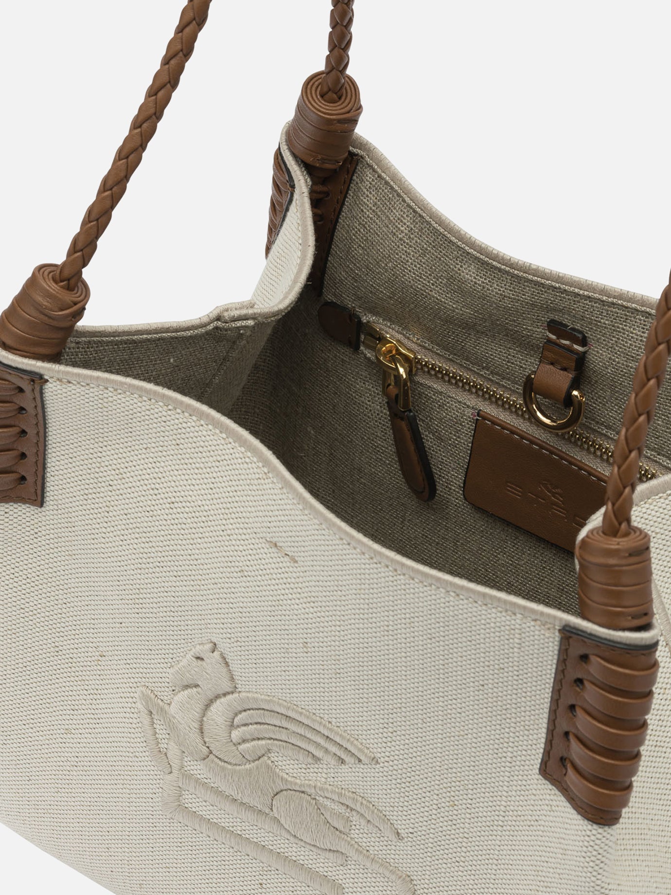 Borse piccole 59% linen 41% cotton - Other fabric: 100% calf leather Bianco - Etro Donna | PDP | VIETTI Online Store | Zoom-Modal_5