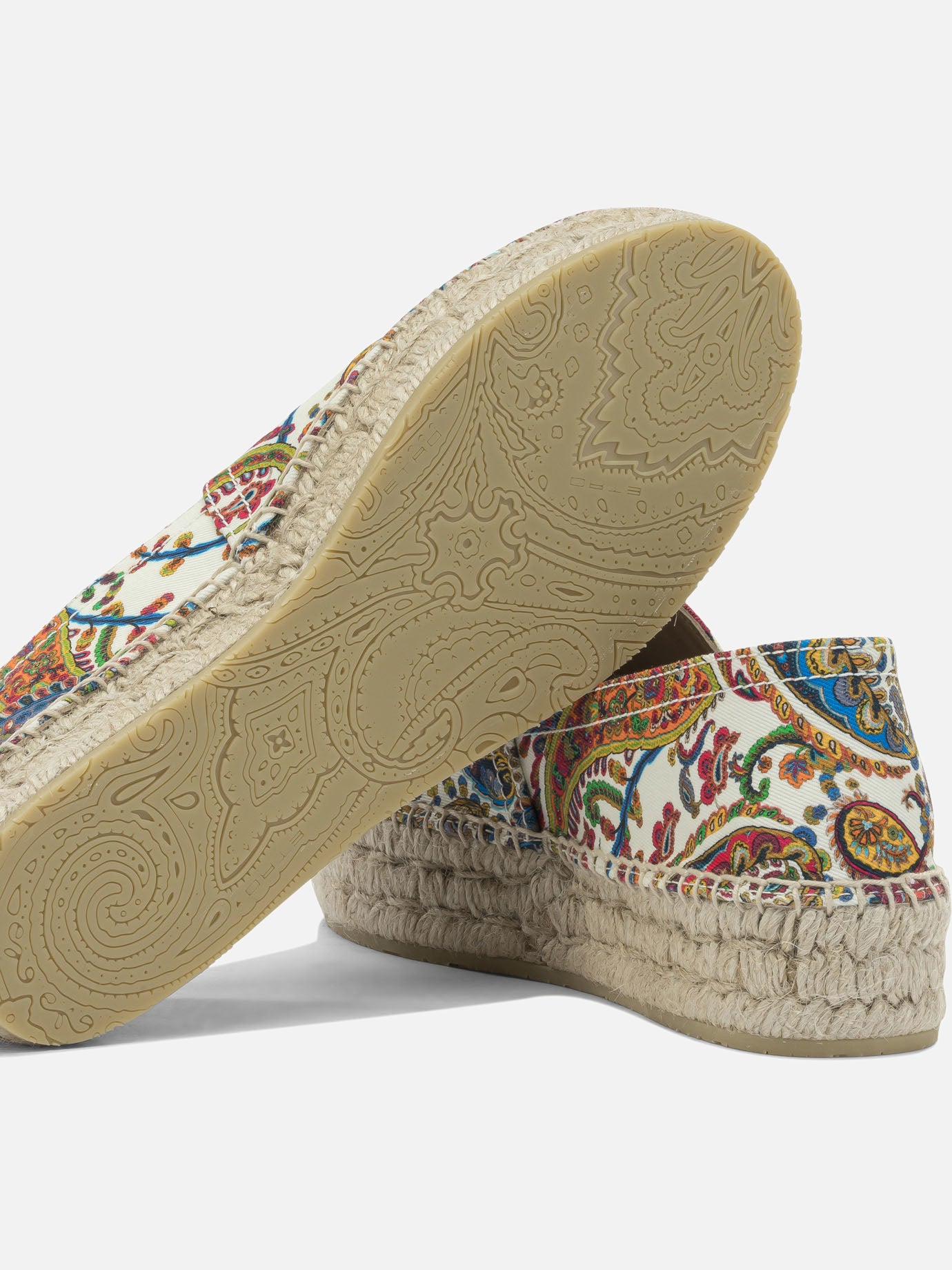 Flat espadrilles 100% cotton - 85% jute 15% rubber insole White - Etro Women | PDP | VIETTI Online Store | Zoom-Modal_5