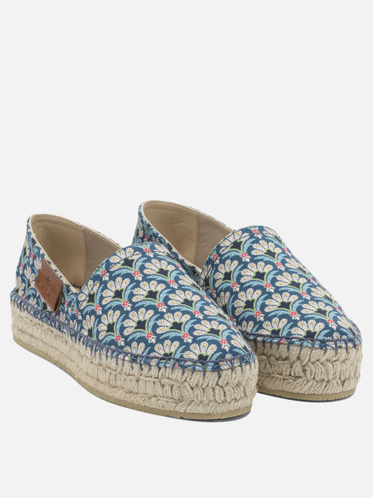 Flat espadrilles 100% cotton - 85% jute 15% rubber insole Blue - Etro Women | PLP | VIETTI Online Store | 2