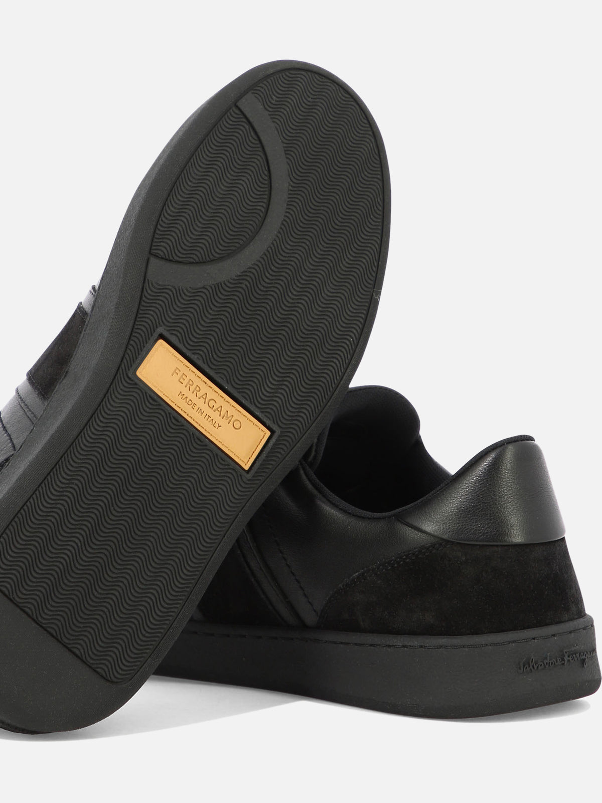 Ferragamo Leather sneakers Black
