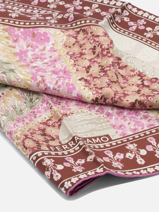 Silk scarves 0789938 Bordeaux - Ferragamo Women | PLP | VIETTI Online Store | 2