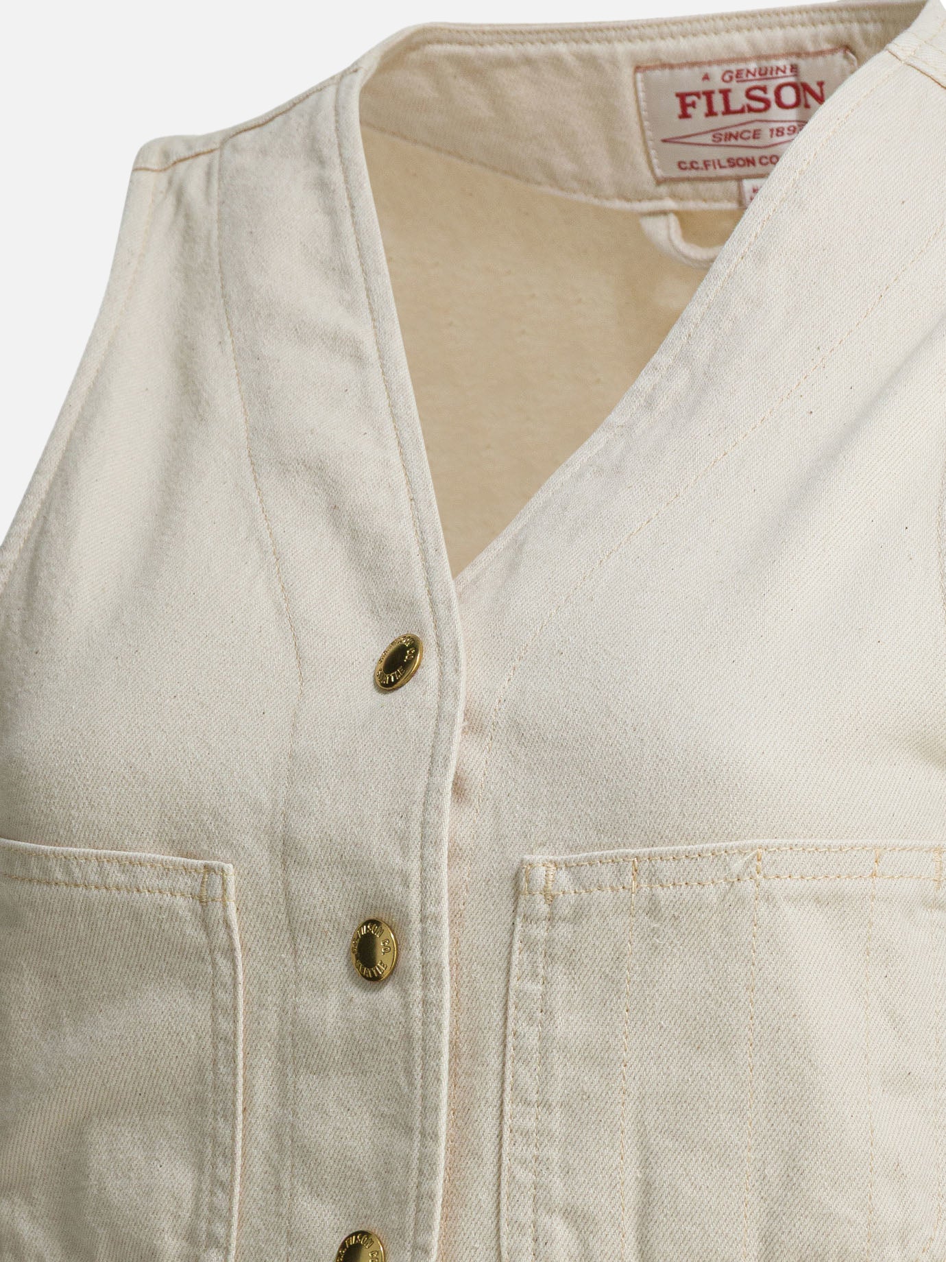 Vest jackets Solid colour White - Filson Women | PDP | VIETTI Online Store | Zoom-Modal_4
