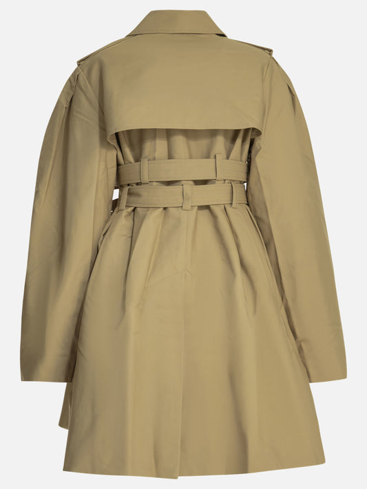 Raincoats & Trench coats Solid colour Beige - Ganni Women | PLP | VIETTI Online Store | 2