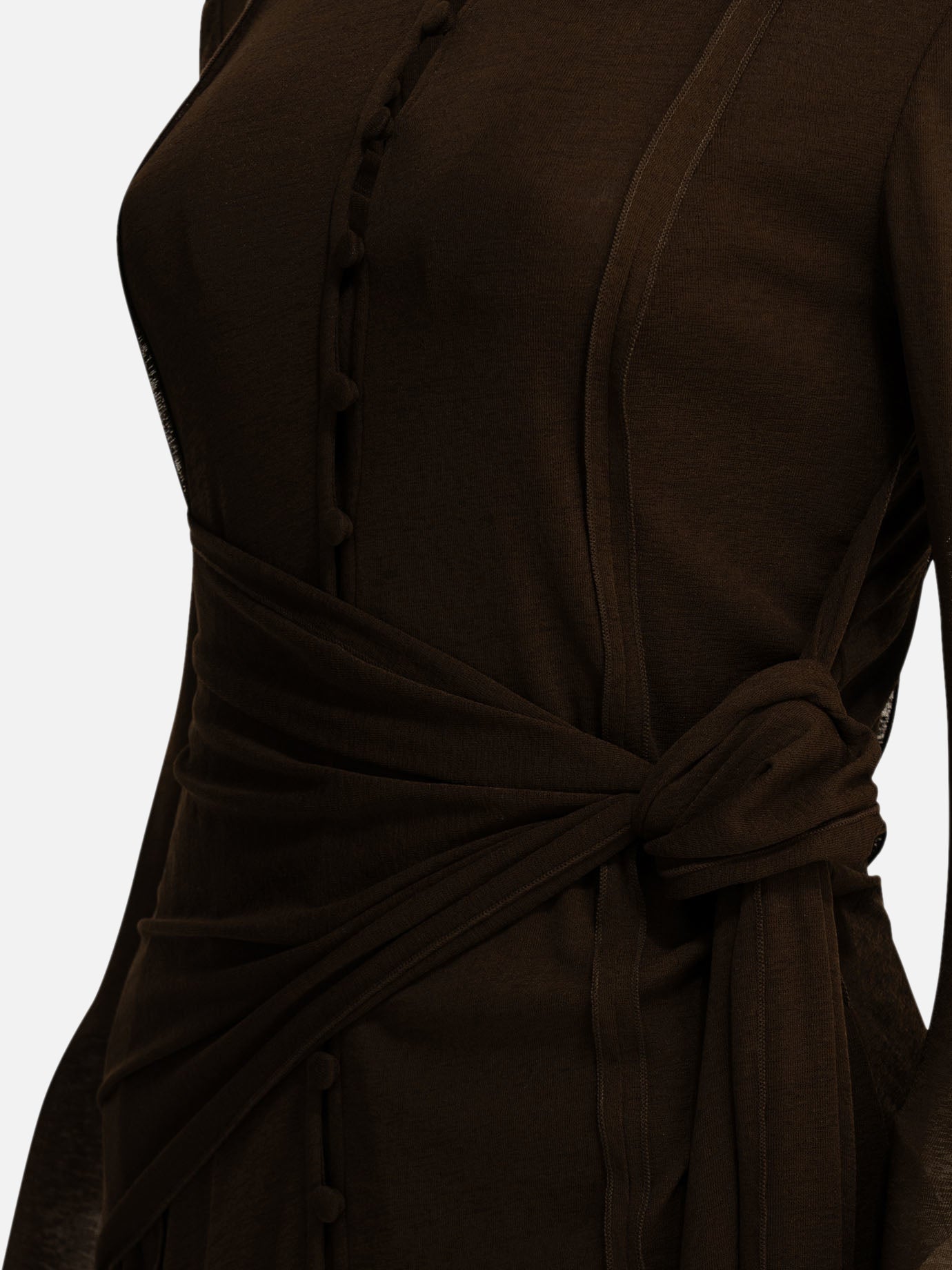 Mini dresses Solid colour Brown - Ganni Women | PDP | VIETTI Online Store | Zoom-Modal_4