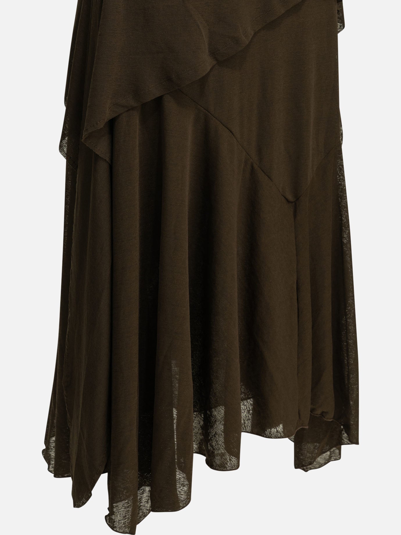 Long dresses Solid colour Brown - Ganni Women | PDP | VIETTI Online Store | Zoom-Modal_4