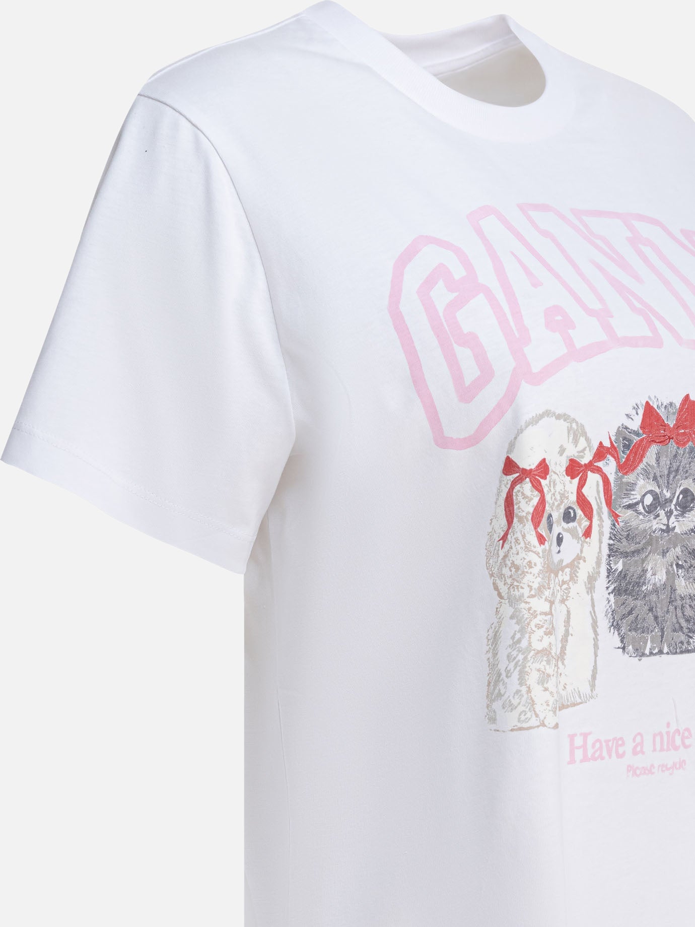 Crewneck t-shirts Logo White - Ganni Women | PDP | VIETTI Online Store | Zoom-Modal_4