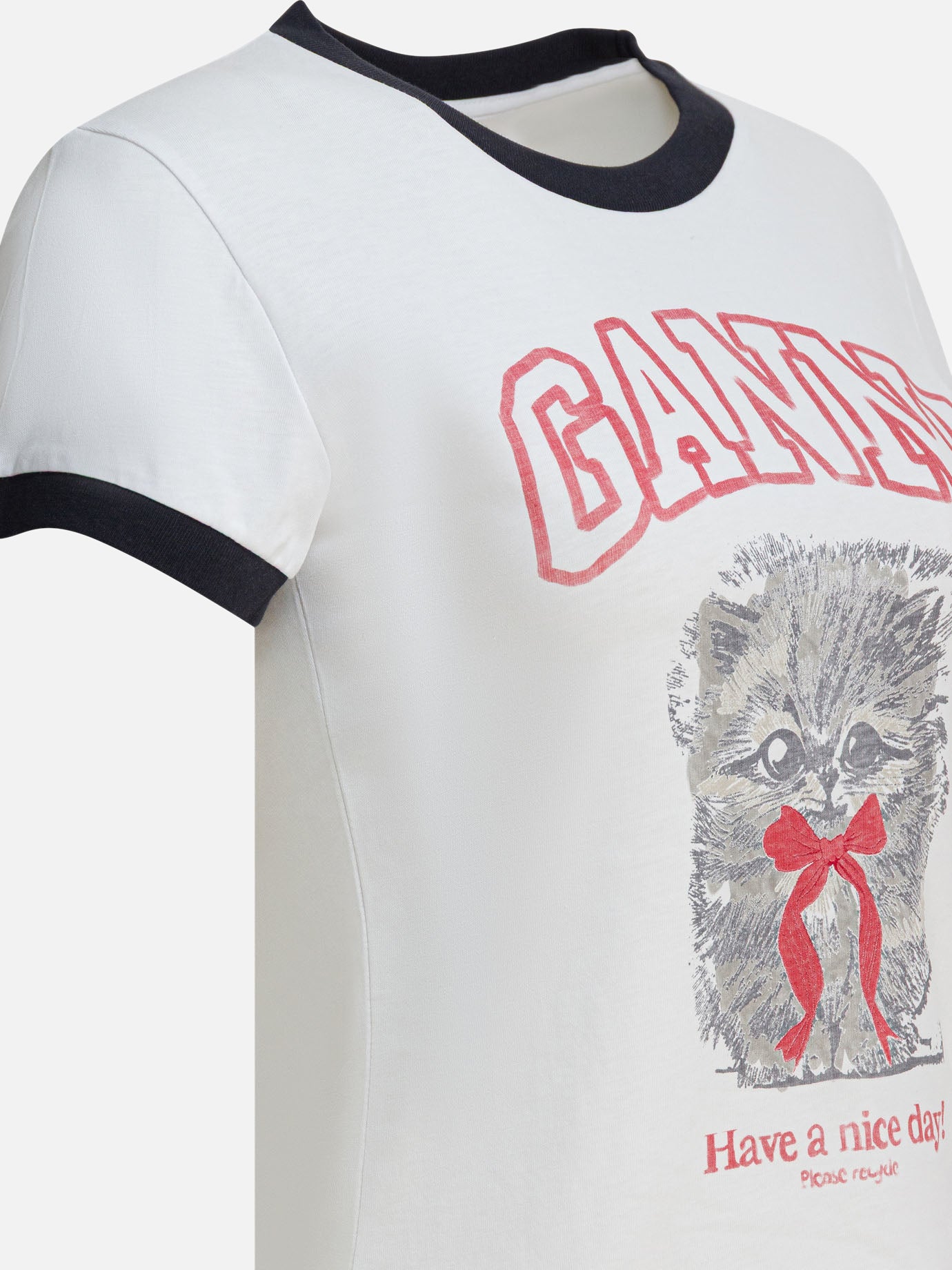 Crewneck t-shirts Logo White - Ganni Women | PDP | VIETTI Online Store | Zoom-Modal_4