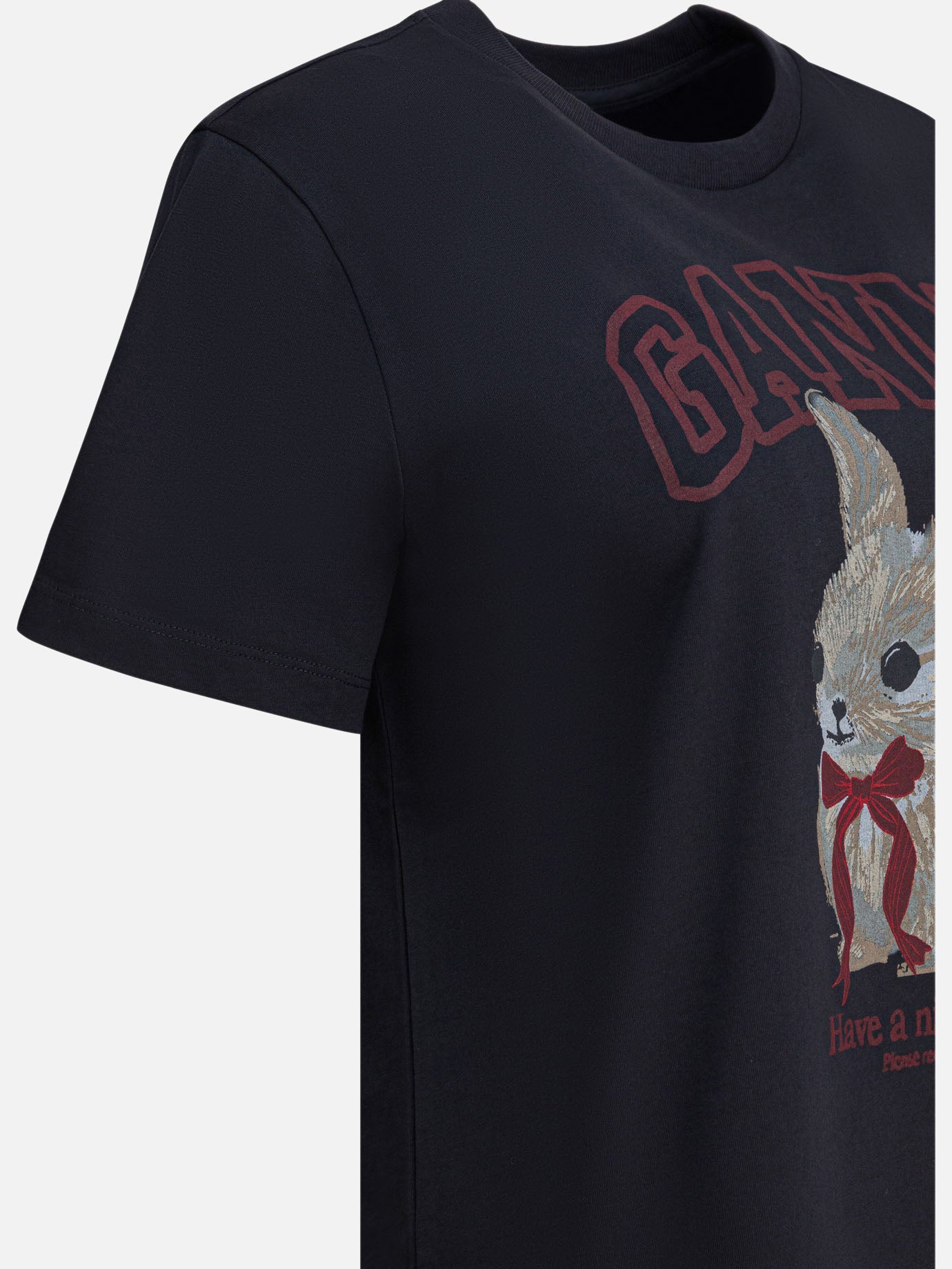 Crewneck t-shirts Graphics Black - Ganni Women | PDP | VIETTI Online Store | Zoom-Modal_4