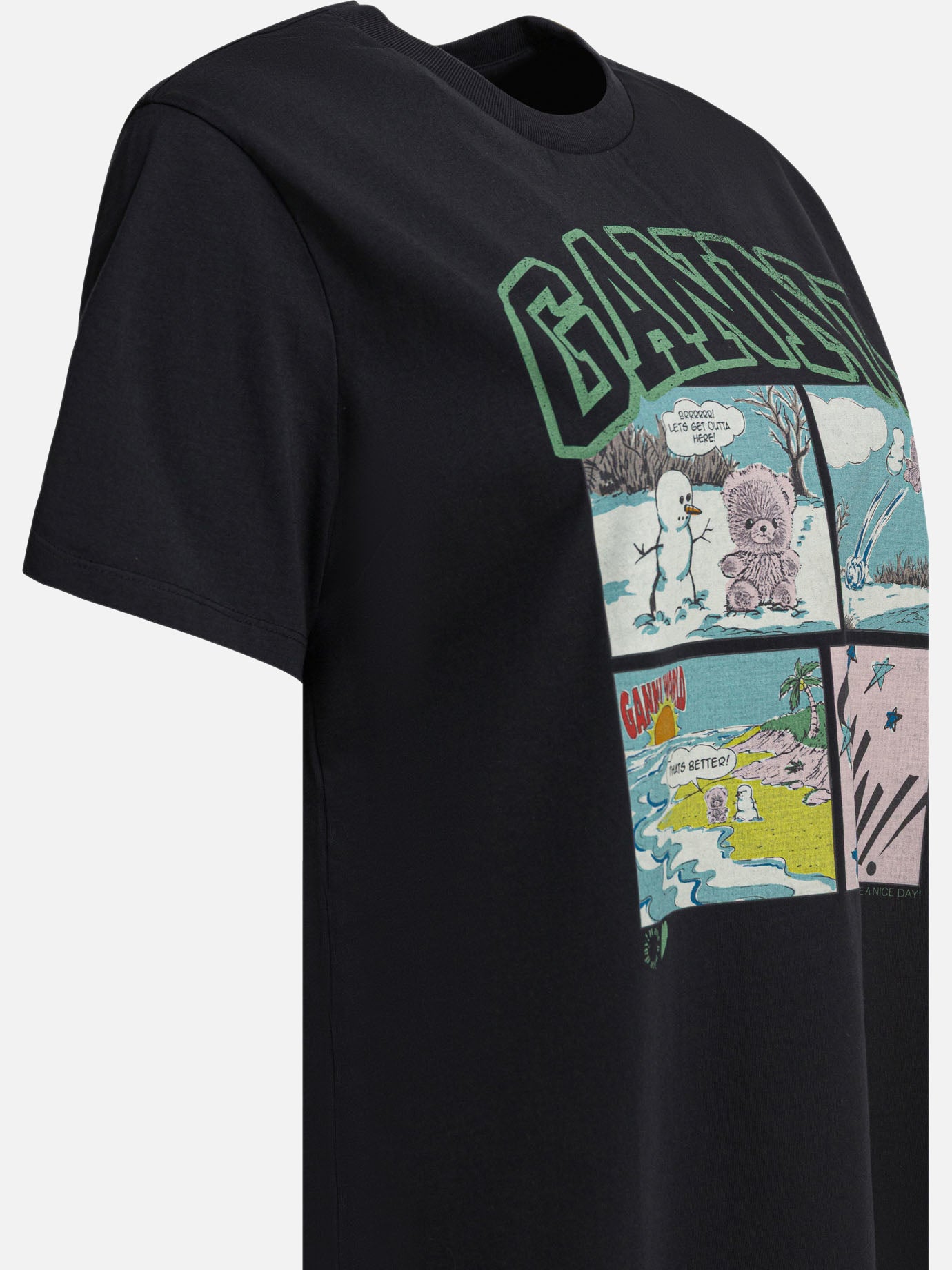 Crewneck t-shirts Graphics Black - Ganni Women | PDP | VIETTI Online Store | Zoom-Modal_4