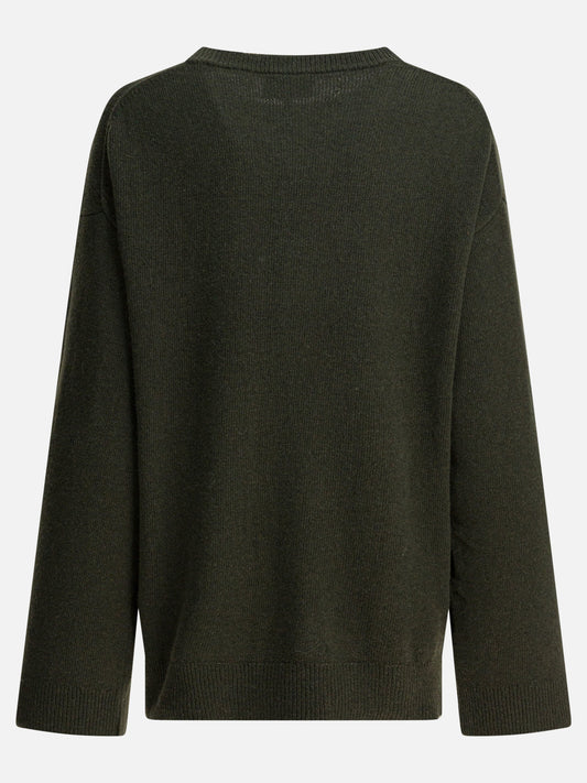 Crewneck sweaters Logo Green - Ganni Women | PLP | VIETTI Online Store | 2