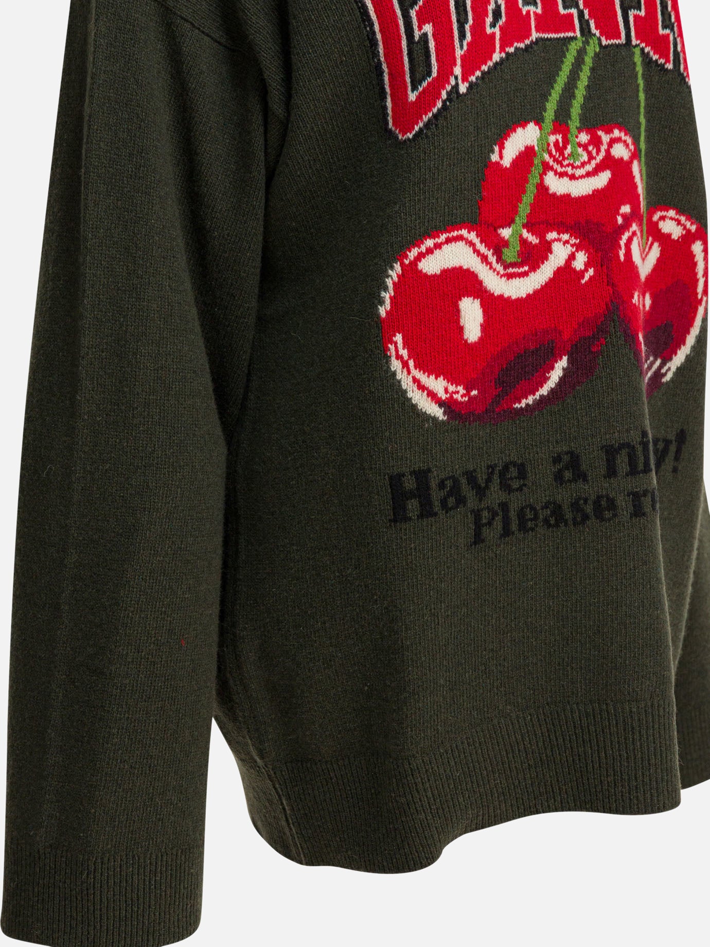 Crewneck sweaters Logo Green - Ganni Women | PDP | VIETTI Online Store | Zoom-Modal_4