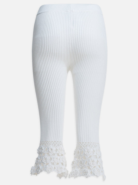 Leggings Solid colour White - Ganni Women | PLP | VIETTI Online Store | 2