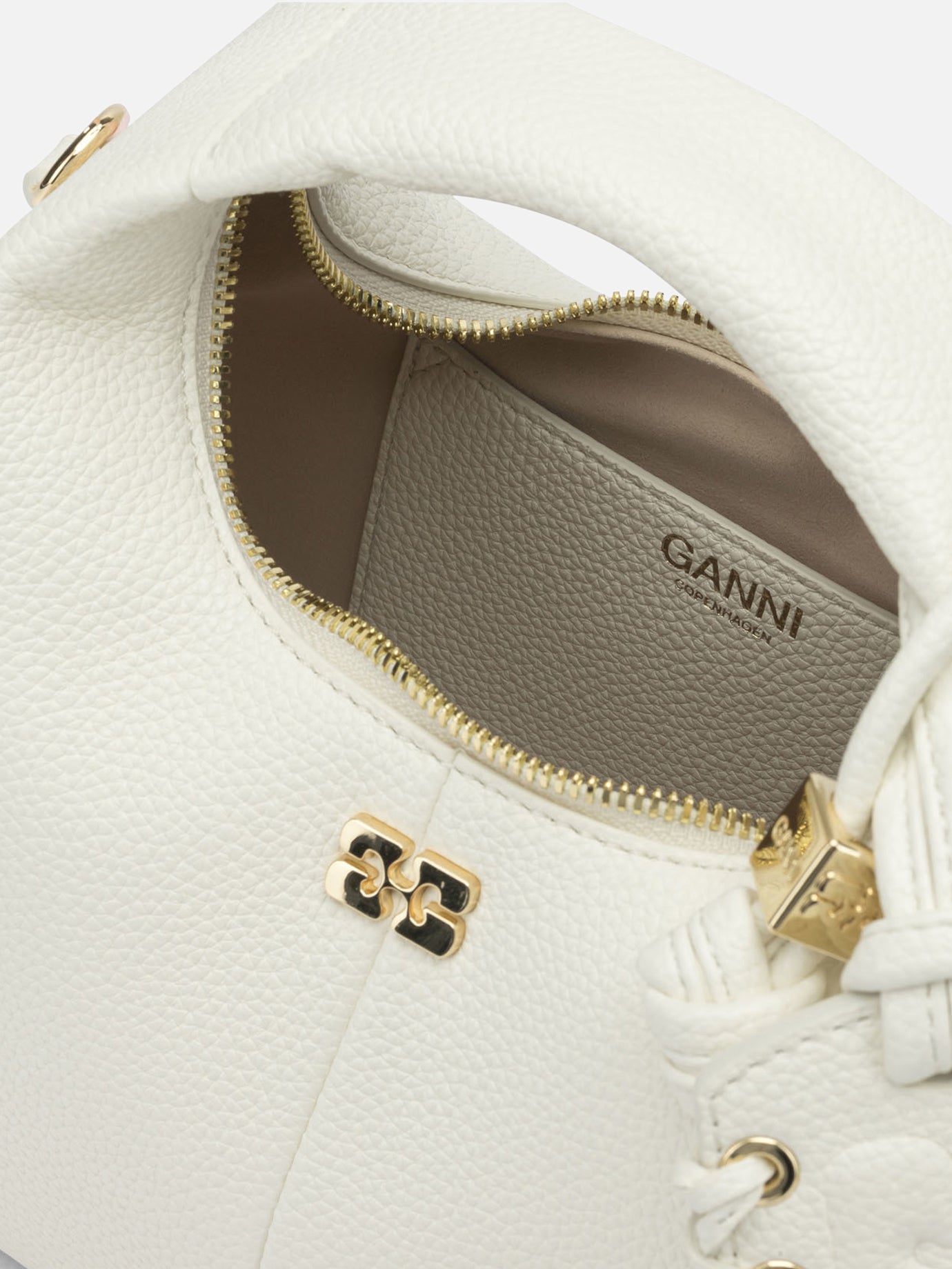 Small bags 52% recycled polyester 48% polyurethane White - Ganni Women | PDP | VIETTI Online Store | Zoom-Modal_5