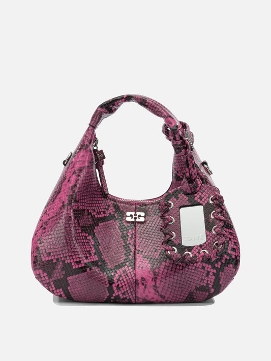 Ganni "Hobo" small handbag Fuchsia
