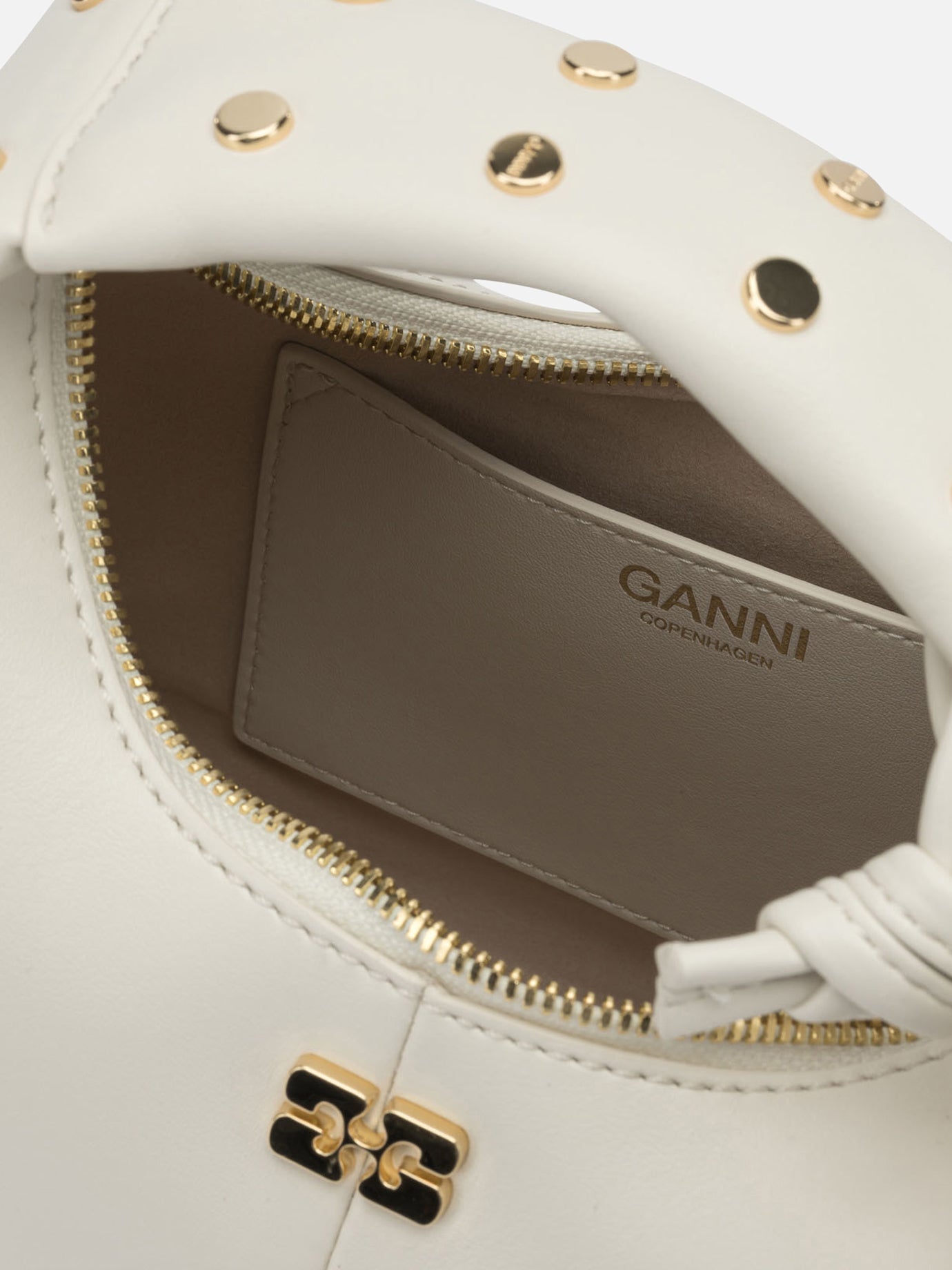 Small bags 51% recycled leather 30% polyester 19% polyurethane White - Ganni Women | PDP | VIETTI Online Store | Zoom-Modal_5