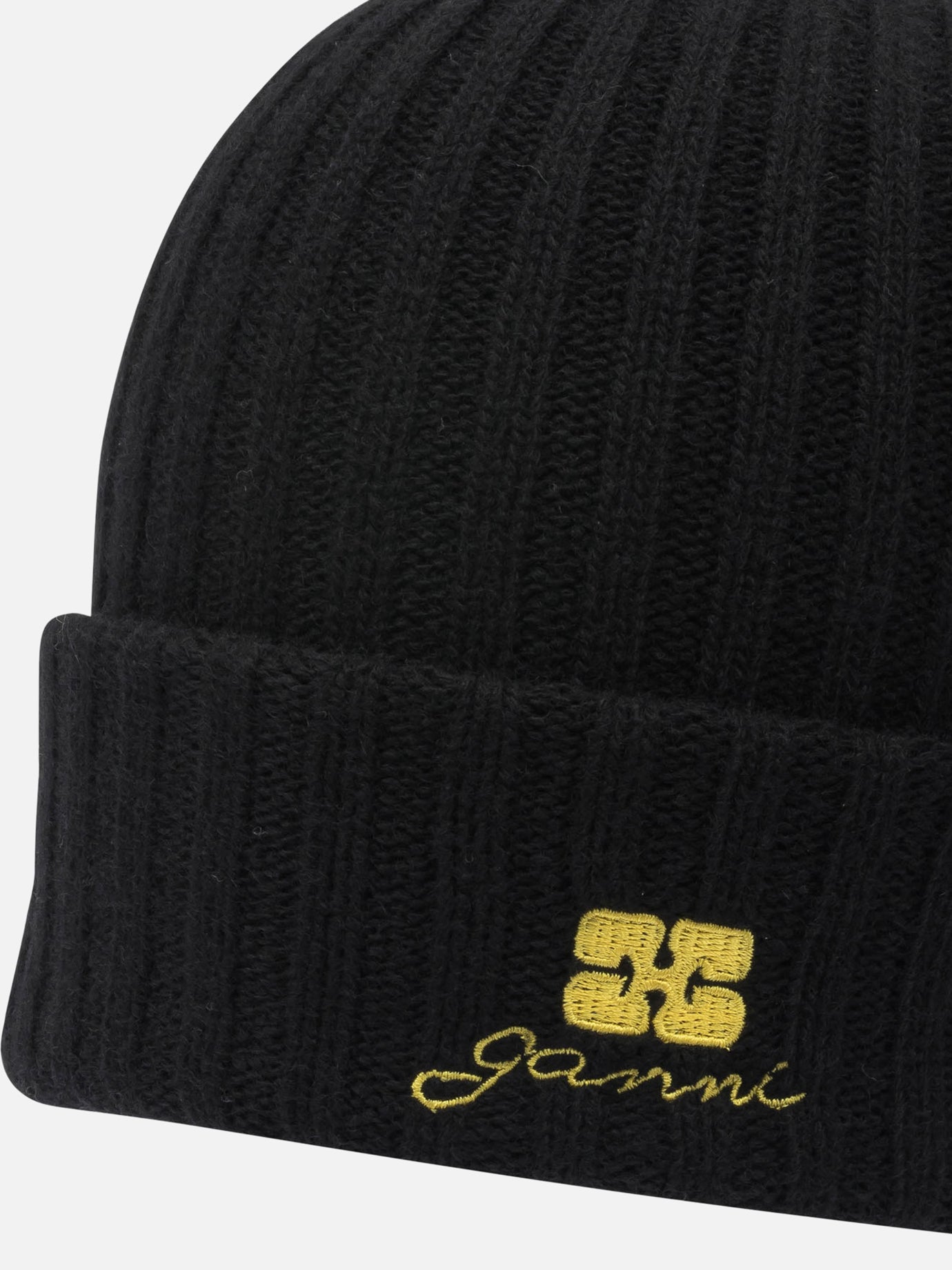 Beanies 60% wool 20% viscose 20% recycled cotton Black - Ganni Women | PDP | VIETTI Online Store | Zoom-Modal_4