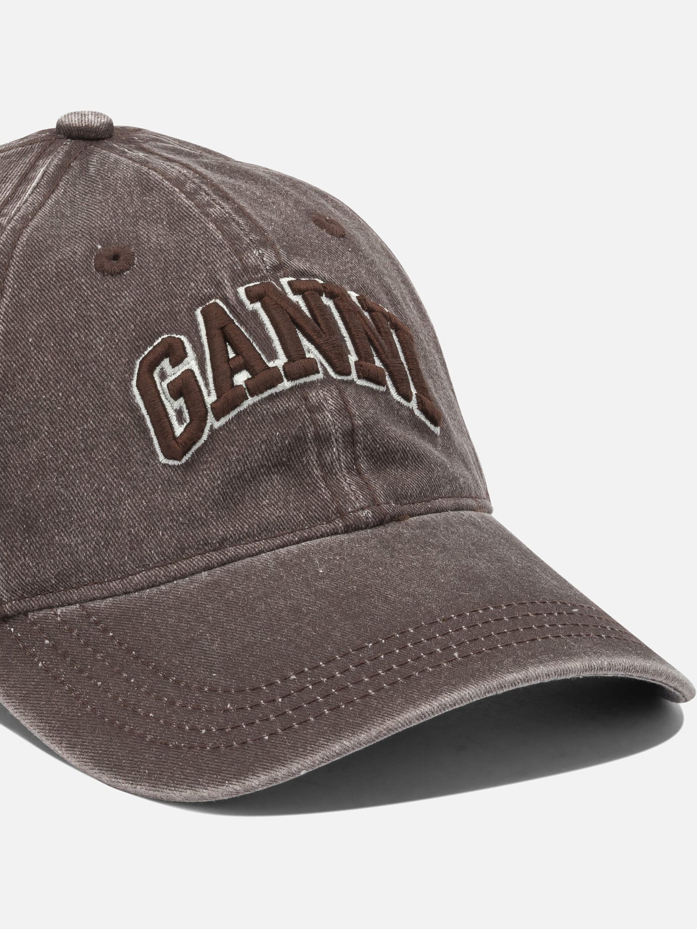 Baseball caps 100% organic cotton Brown - Ganni Women | PDP | VIETTI Online Store | Zoom-Modal_4