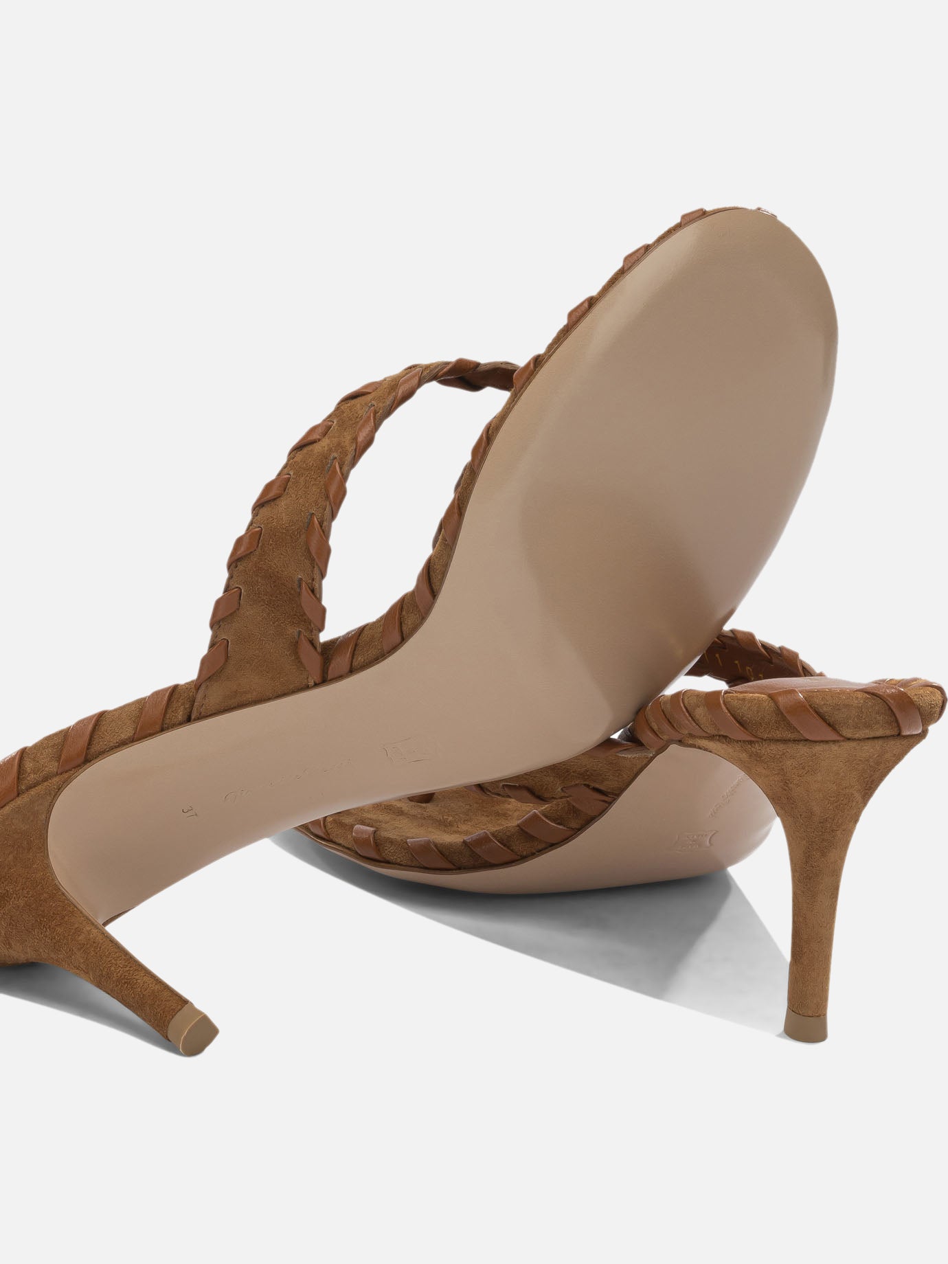 Heeled sandals 90% suede 10% lamb leather - 100% calf leather Brown - Gianvito Rossi Women | PDP | VIETTI Online Store | Zoom-Modal_5