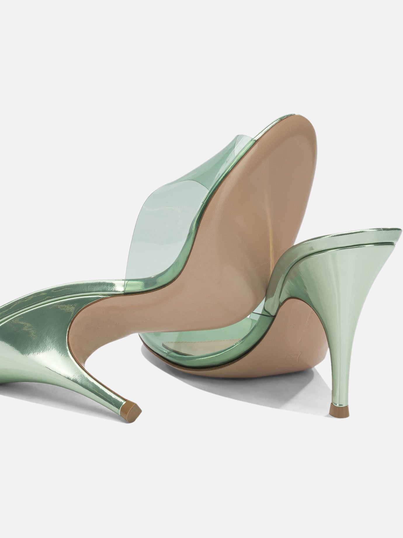 Mules 100% thermoplastic polyurethane - 100% calf leather Green - Gianvito Rossi Women | PDP | VIETTI Online Store | Zoom-Modal_5