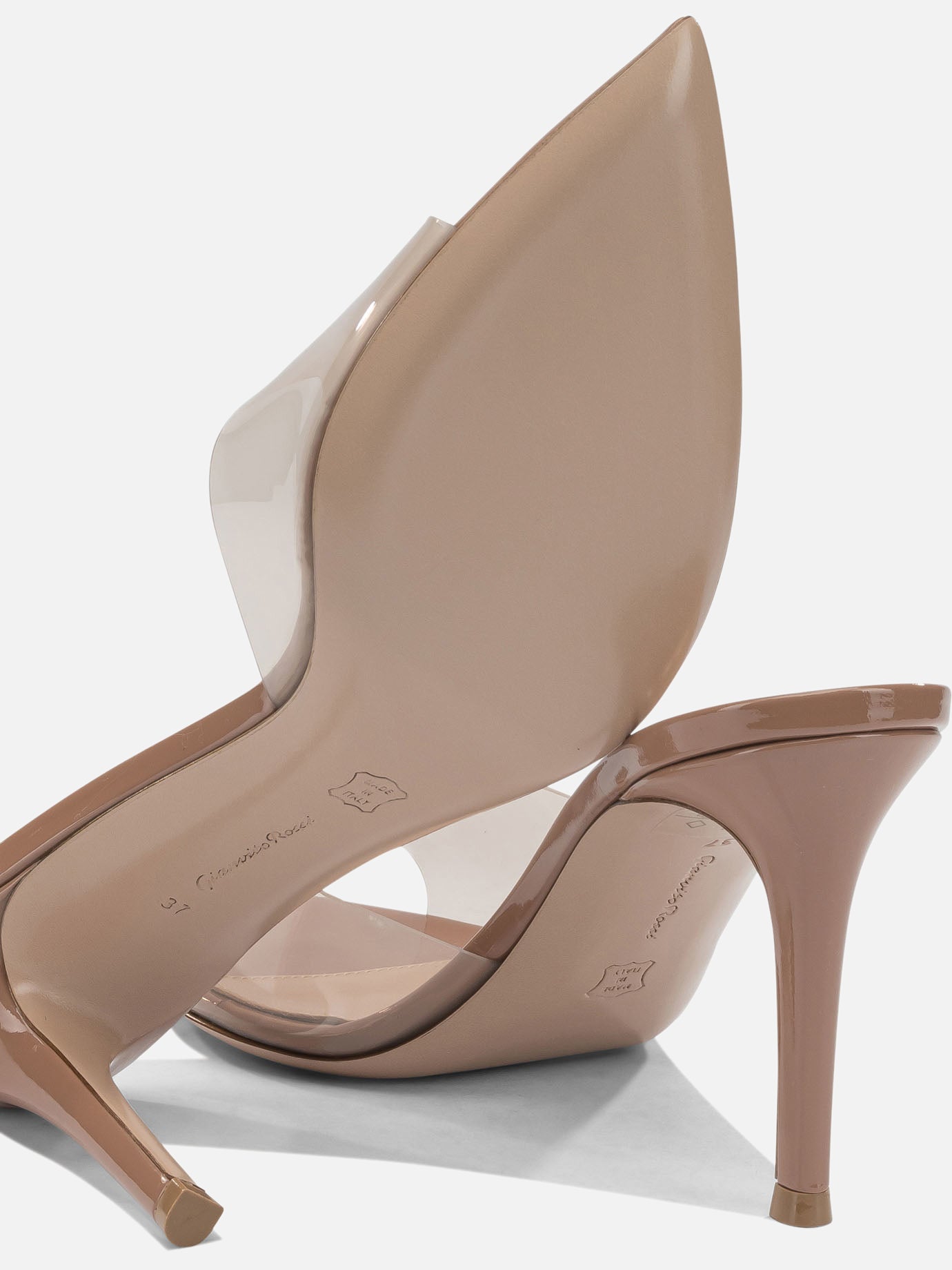Heeled sandals 100% thermoplastic polyurethane - 100% calf leather Beige - Gianvito Rossi Women | PDP | VIETTI Online Store | Zoom-Modal_5
