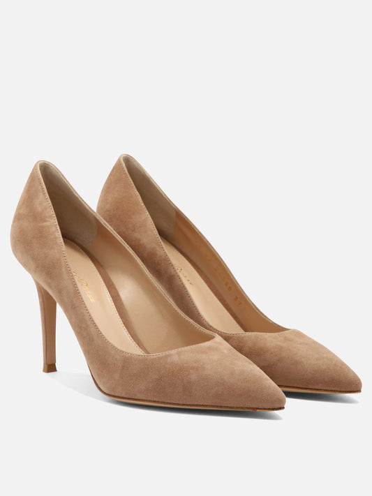 Pumps 100% suede leather - 100% calf leather Beige - Gianvito Rossi Women | PLP | VIETTI Online Store | 2