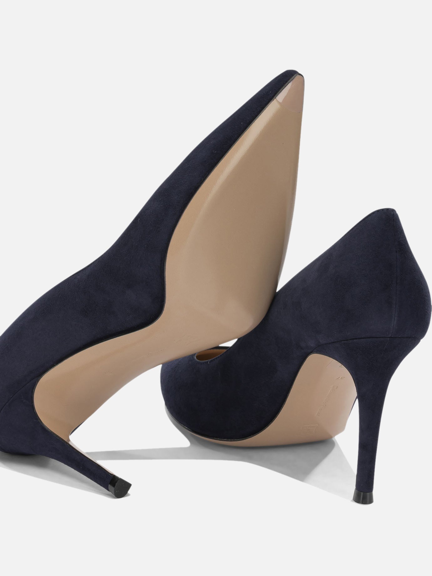 Décolleté 100% suede leather - 100% calf leather Blu - Gianvito Rossi Donna | PDP | VIETTI Online Store | Zoom-Modal_5