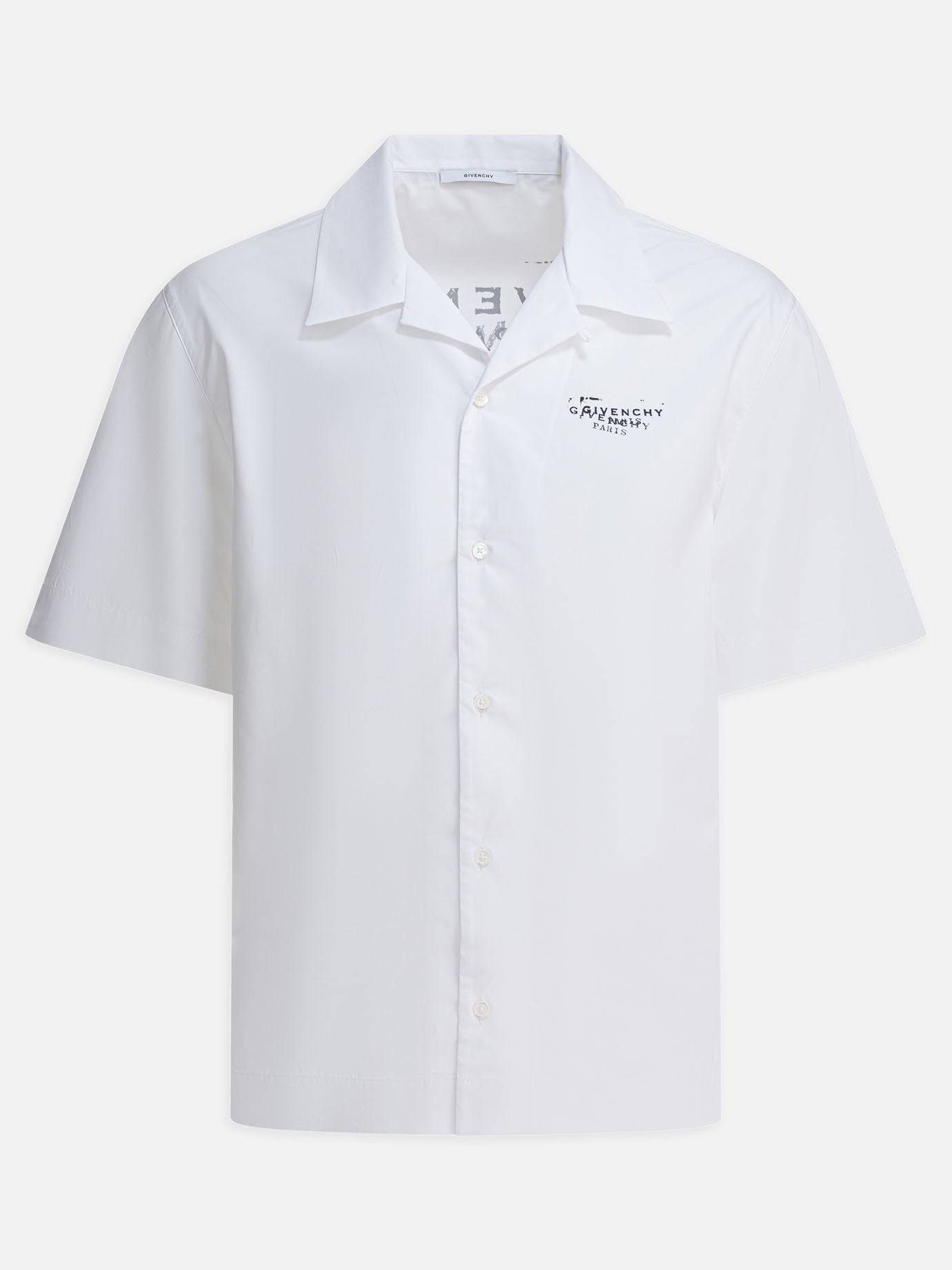 givenchy white dress shirt Givenchy logo-embroidered Cotton Shirt | White