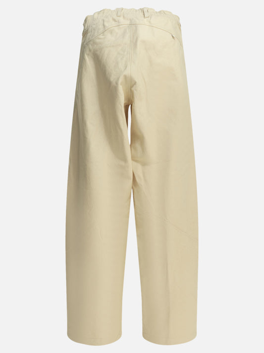 Goldwin "0 Helicoid" wide leg jeans White