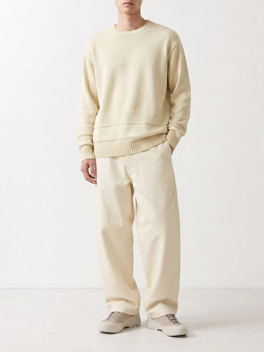 Wide-leg jeans Solid colour White - Goldwin Men | PLP | VIETTI Online Store | 2