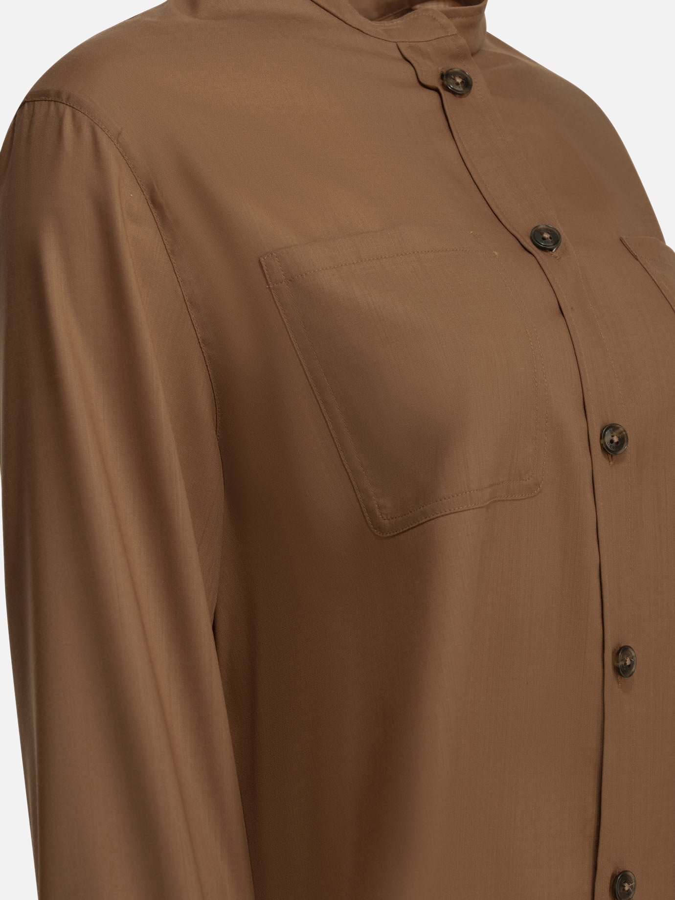 Casual shirts Solid colour Brown - Herno Women | PDP | VIETTI Online Store | Zoom-Modal_4