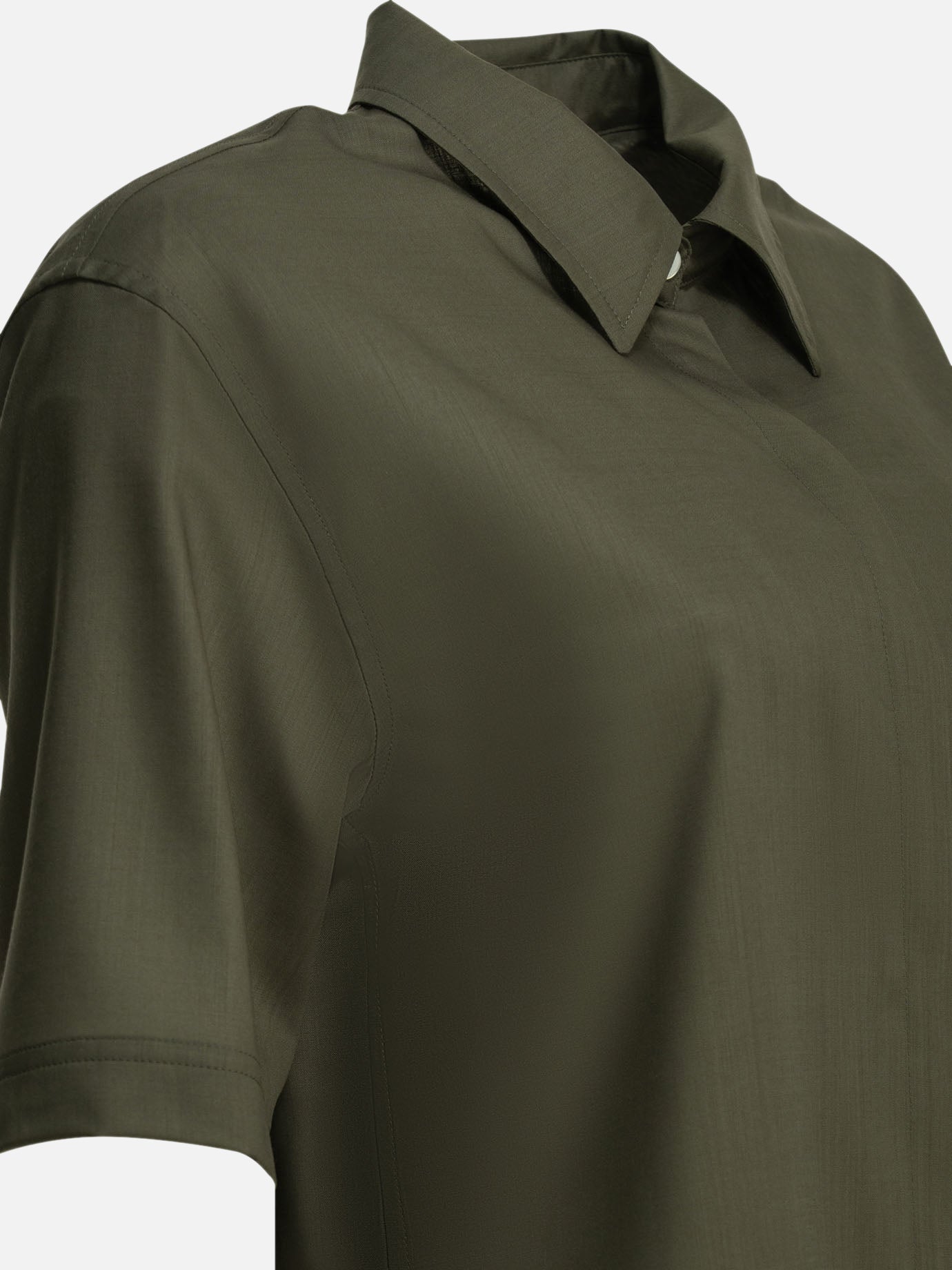 Casual shirts Solid colour Green - Herno Women | PDP | VIETTI Online Store | Zoom-Modal_4