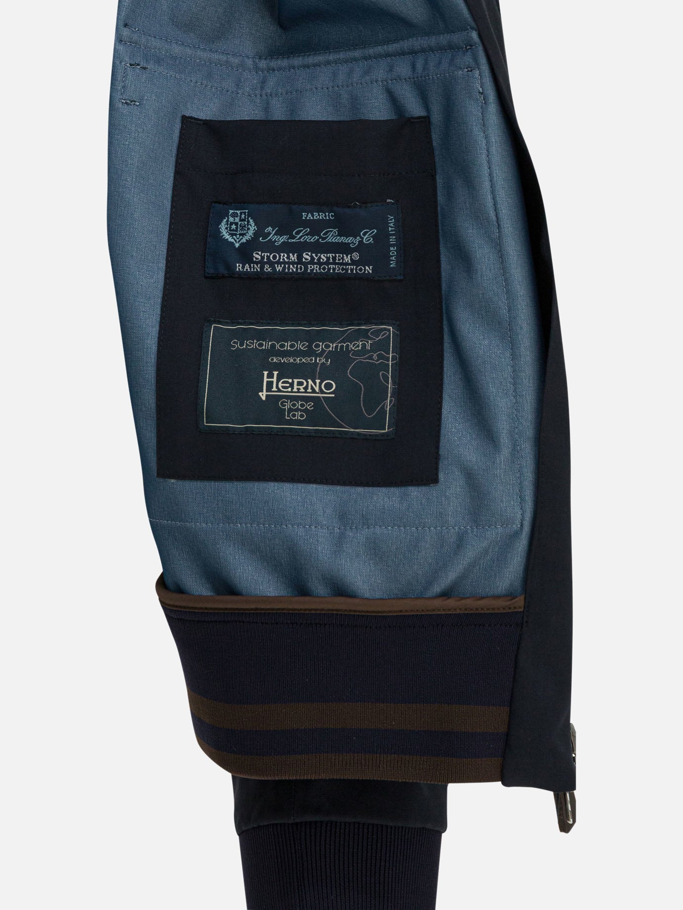 Bomber jackets Solid colour Blue - Herno Men | PDP | VIETTI Online Store | Zoom-Modal_4