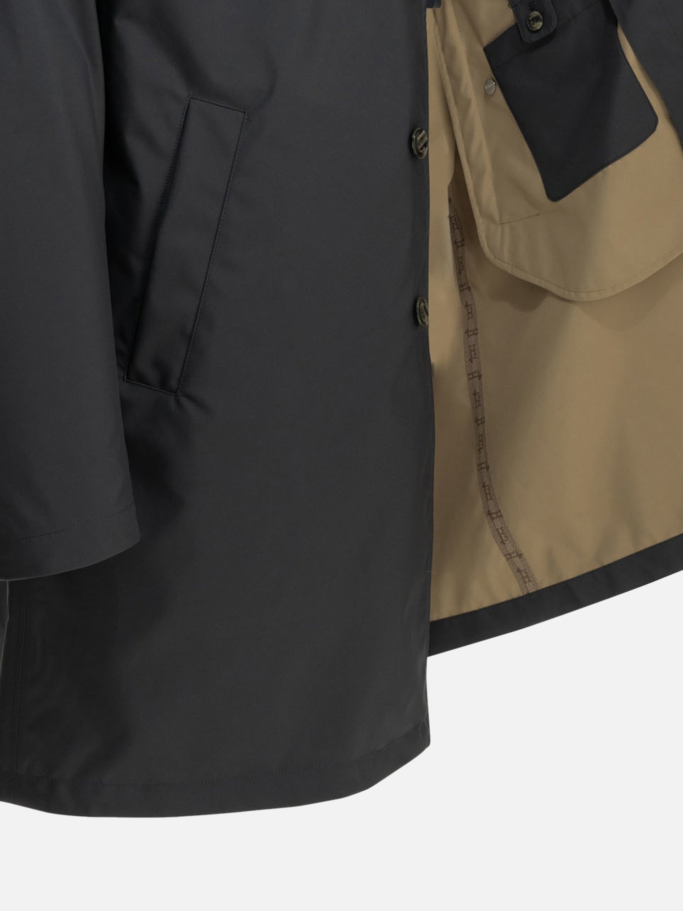 Raincoats & Trench coats Solid colour Blue - Herno Men | PDP | VIETTI Online Store | Zoom-Modal_4