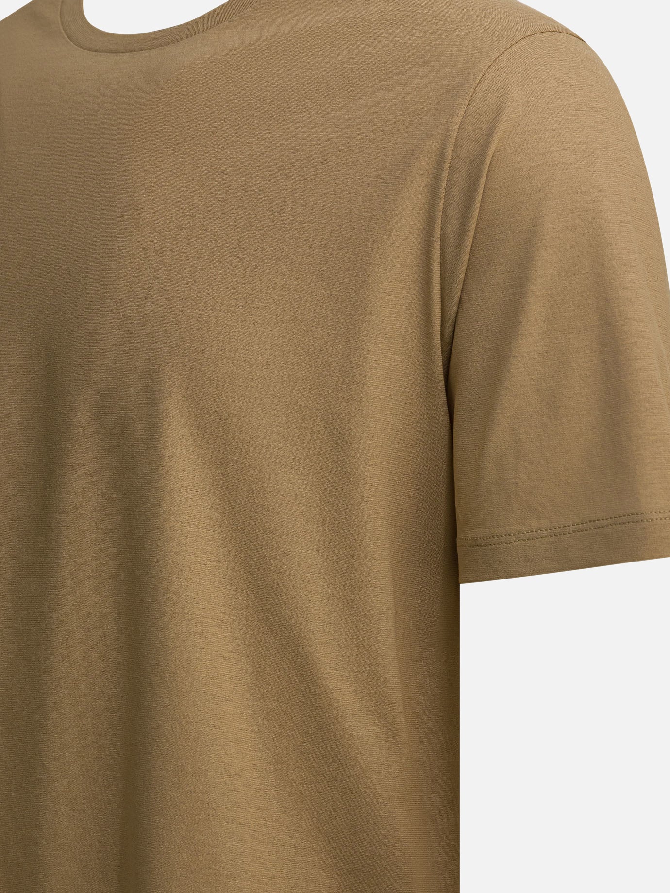 Crewneck t-shirts Solid colour Brown - Herno Men | PDP | VIETTI Online Store | Zoom-Modal_4