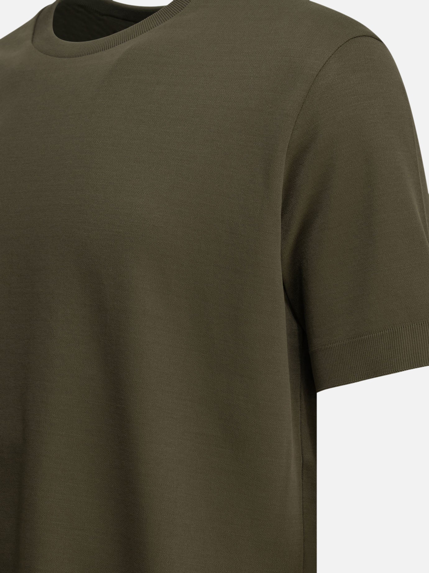 Crewneck t-shirts Solid colour Green - Herno Men | PDP | VIETTI Online Store | Zoom-Modal_4