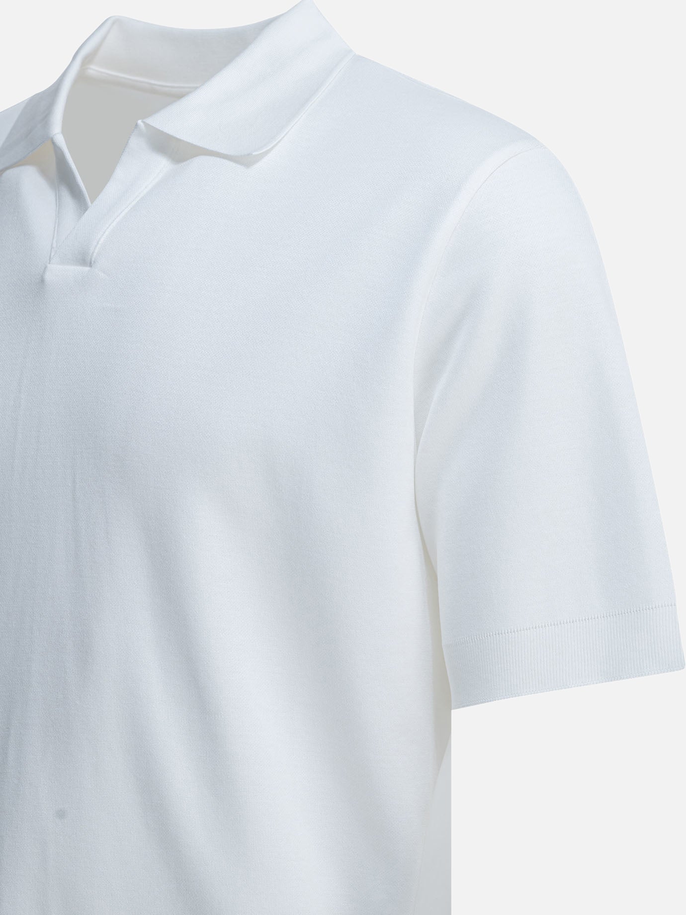 Polo shirts without buttons Solid colour White - Herno Men | PDP | VIETTI Online Store | Zoom-Modal_4